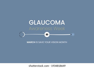 Vector illustration of a Background for World Glaucoma Day. Glaucoma awareness week background. March is save your vision month 