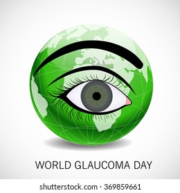 Vector Illustration of a background for World Glaucoma Day.