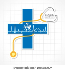 Vector illustration of a background for World Health Day Greeting