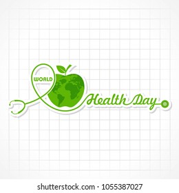 Vector illustration of a background for World Health Day Greeting