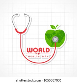 Vector illustration of a background for World Health Day Greeting