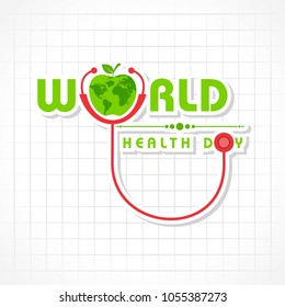 Vector illustration of a background for World Health Day Greeting