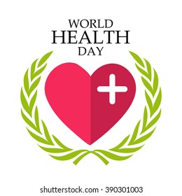 Vector illustration a background for World Health Day.