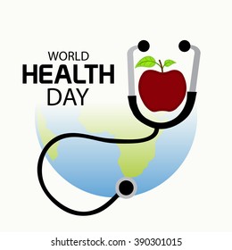 Vector illustration a background for World Health Day.