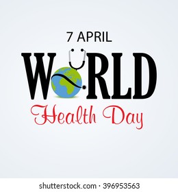 Vector illustration of a background for World Health Day.