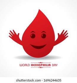 Ilustración vectorial de los antecedentes del Día Mundial de la Hemofilia - 17 de abril
