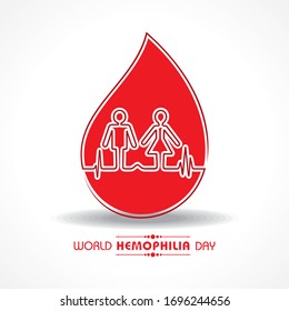 Ilustración vectorial de los antecedentes del Día Mundial de la Hemofilia - 17 de abril
