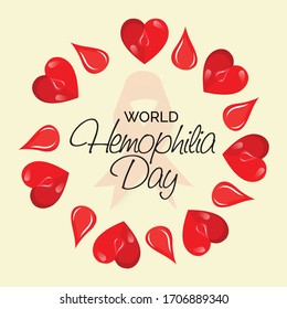 Vector illustration of a Background for World Hemophilia Day.