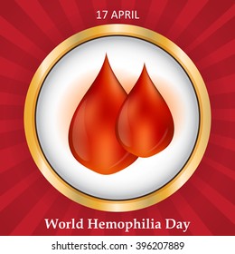 Vector illustration of a background for World Hemophilia Day.