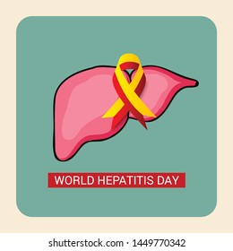 Vector illustration of a Background for World Hepatitis Day.