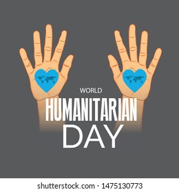 Vector illustration of a background for World Humanitarian Day.