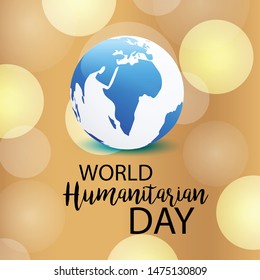 Vector illustration of a background for World Humanitarian Day.