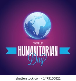 Vector illustration of a background for World Humanitarian Day.