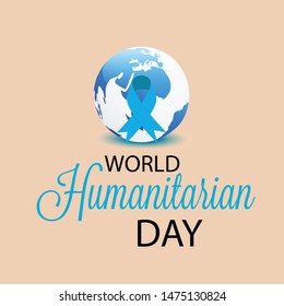 Vector illustration of a background for World Humanitarian Day.