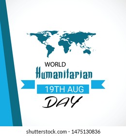 Vector illustration of a background for World Humanitarian Day.