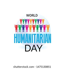 Vector illustration of a background for World Humanitarian Day.