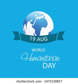 Vector illustration of a background for World Humanitarian Day.