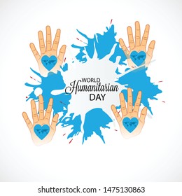 Vector illustration of a background for World Humanitarian Day.