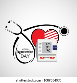 Vector illustration of a Background for World Hypertension Day.
