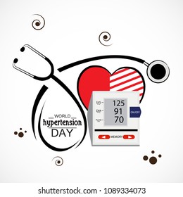 Vector illustration of a Background for World Hypertension Day.