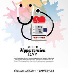 Vector illustration of a Background for World Hypertension Day.