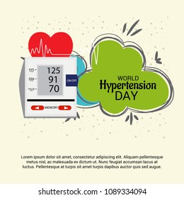 Vector illustration of a Background for World Hypertension Day.