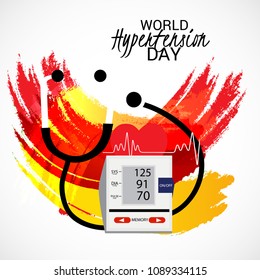 Vector illustration of a Background for World Hypertension Day.