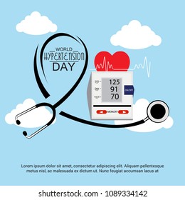 Vector illustration of a Background for World Hypertension Day.