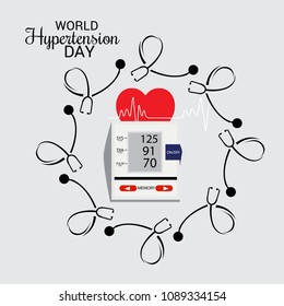 Vector illustration of a Background for World Hypertension Day.