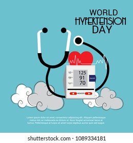Vector illustration of a Background for World Hypertension Day.