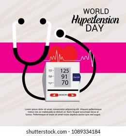 Vector illustration of a Background for World Hypertension Day.