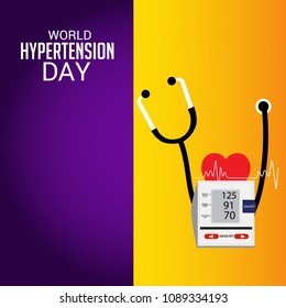 Vector illustration of a Background for World Hypertension Day.