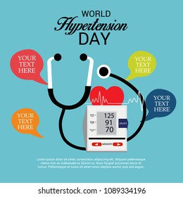 Vector illustration of a Background for World Hypertension Day.