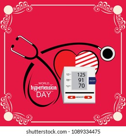 Vector illustration of a Background for World Hypertension Day.