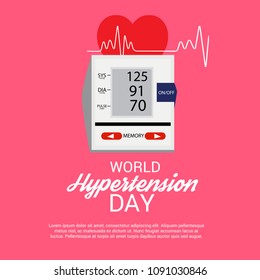 Vector illustration of a Background for World Hypertension Day.
