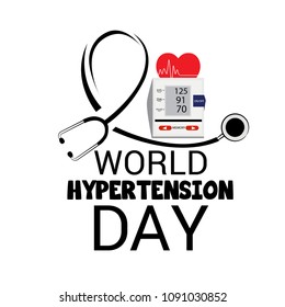 Vector illustration of a Background for World Hypertension Day.