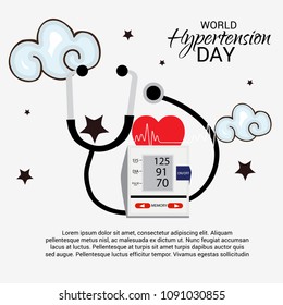 Vector illustration of a Background for World Hypertension Day.