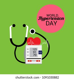 Vector illustration of a Background for World Hypertension Day.