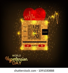 Vector illustration of a Background for World Hypertension Day.