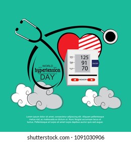 Vector illustration of a Background for World Hypertension Day.