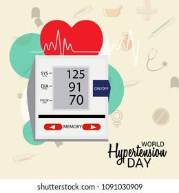 Vector illustration of a Background for World Hypertension Day.