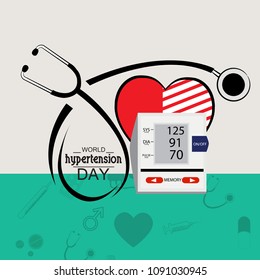 Vector illustration of a Background for World Hypertension Day.