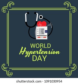 Vector illustration of a Background for World Hypertension Day.