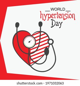 Vector illustration of a Background for World Hypertension Day.