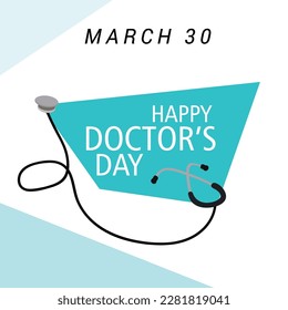 Vektorgrafik eines Hintergrundes für den Welt-Happy-Doctor's Day. 