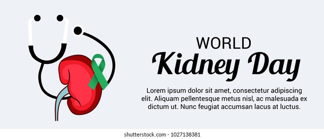 Vector illustration of a Background for World Kidney Day.