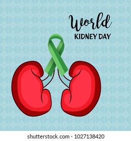 Vector illustration of a Background for World Kidney Day.