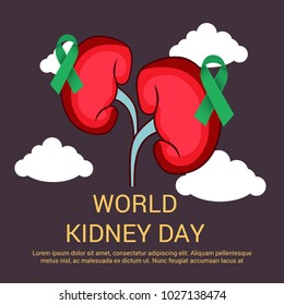 Vector illustration of a Background for World Kidney Day.