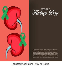 Vector illustration of a Background for World Kidney Day.