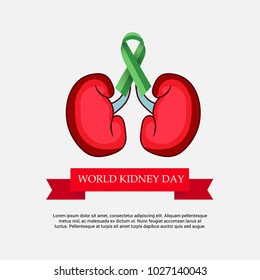 Vector illustration of a Background for World Kidney Day.